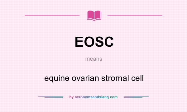 What does EOSC mean? It stands for equine ovarian stromal cell