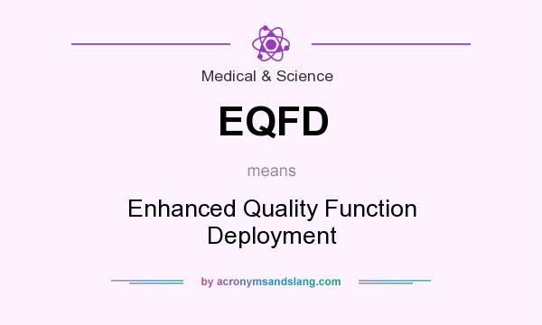 What does EQFD mean? It stands for Enhanced Quality Function Deployment