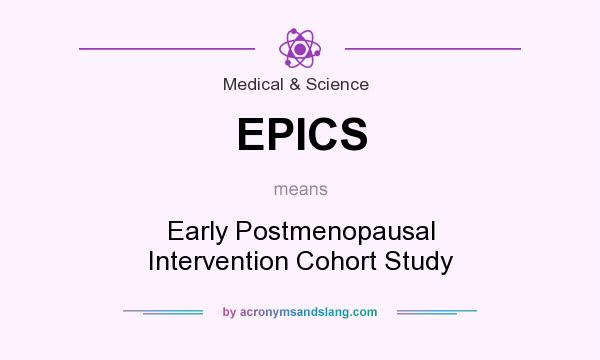What does EPICS mean? It stands for Early Postmenopausal Intervention Cohort Study