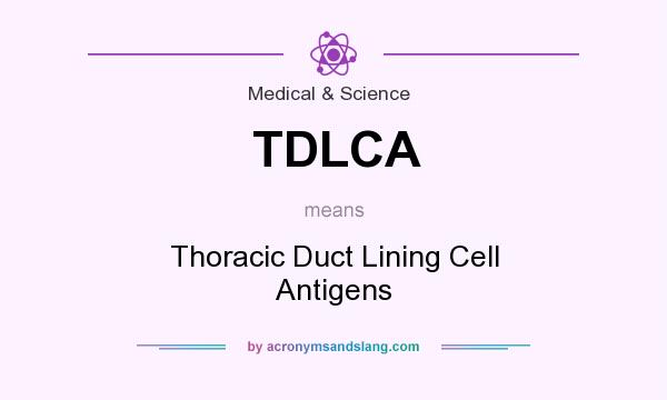 What does TDLCA mean? It stands for Thoracic Duct Lining Cell Antigens