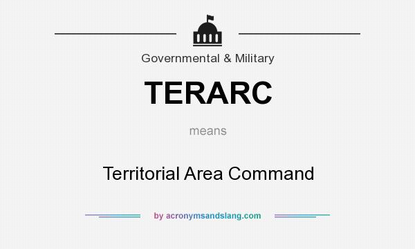 What does TERARC mean? It stands for Territorial Area Command
