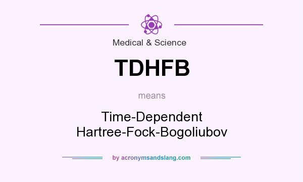 What does TDHFB mean? It stands for Time-Dependent Hartree-Fock-Bogoliubov