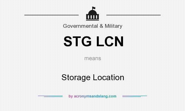 What does STG LCN mean? It stands for Storage Location