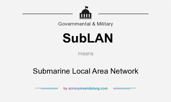 What does SubLAN mean? It stands for Submarine Local Area Network