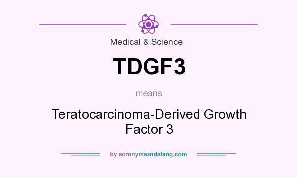 What does TDGF3 mean? It stands for Teratocarcinoma-Derived Growth Factor 3