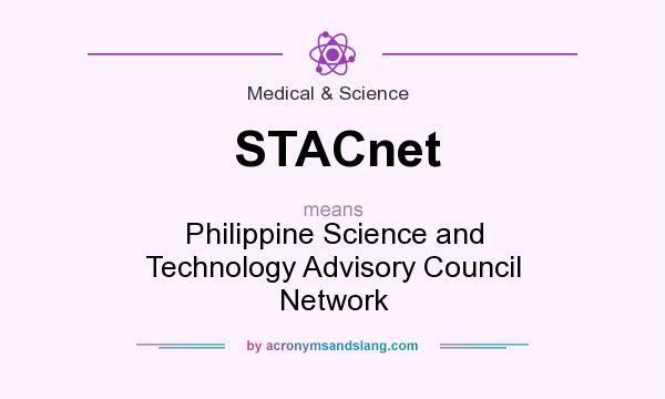 What does STACnet mean? It stands for Philippine Science and Technology Advisory Council Network