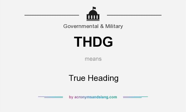 What does THDG mean? It stands for True Heading