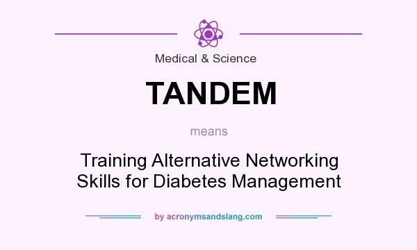 What does TANDEM mean? It stands for Training Alternative Networking Skills for Diabetes Management