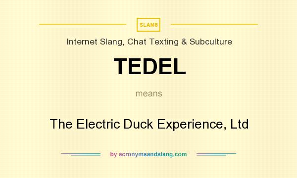 What does TEDEL mean? It stands for The Electric Duck Experience, Ltd
