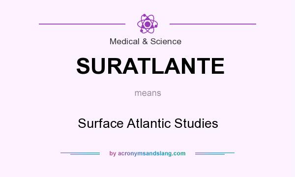 What does SURATLANTE mean? It stands for Surface Atlantic Studies