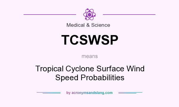 What does TCSWSP mean? It stands for Tropical Cyclone Surface Wind Speed Probabilities