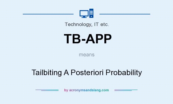 What does TB-APP mean? It stands for Tailbiting A Posteriori Probability