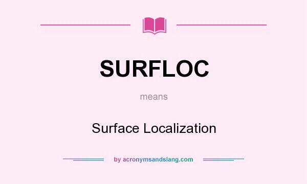 What does SURFLOC mean? It stands for Surface Localization