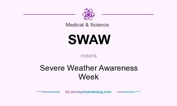 What does SWAW mean? It stands for Severe Weather Awareness Week