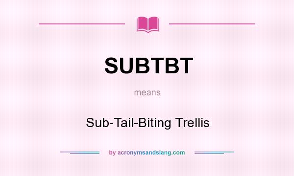 What does SUBTBT mean? It stands for Sub-Tail-Biting Trellis