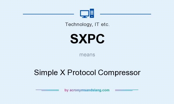 What does SXPC mean? It stands for Simple X Protocol Compressor