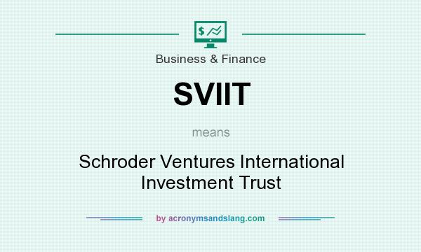 What does SVIIT mean? It stands for Schroder Ventures International Investment Trust