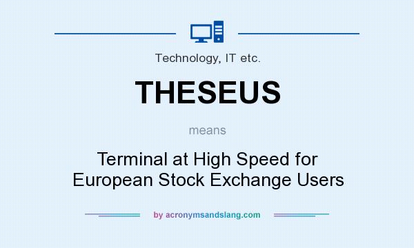 What does THESEUS mean? It stands for Terminal at High Speed for European Stock Exchange Users