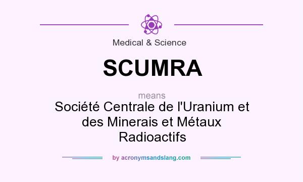 What does SCUMRA mean? It stands for Société Centrale de l`Uranium et des Minerais et Métaux Radioactifs