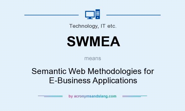 What does SWMEA mean? It stands for Semantic Web Methodologies for E-Business Applications