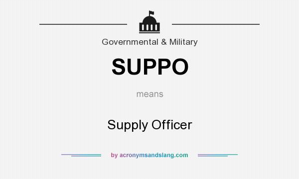 What does SUPPO mean? It stands for Supply Officer