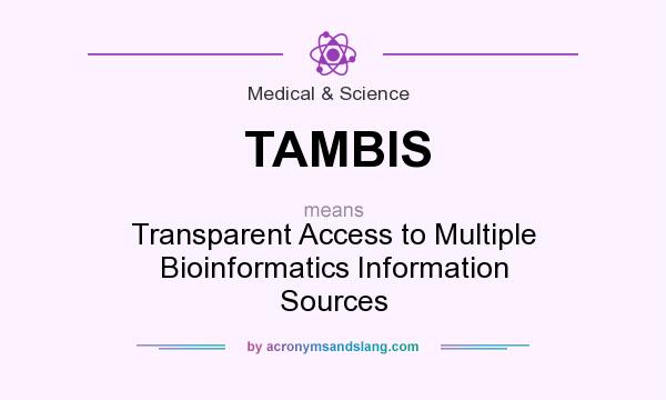 What does TAMBIS mean? It stands for Transparent Access to Multiple Bioinformatics Information Sources