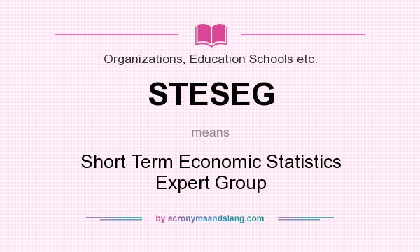 What does STESEG mean? It stands for Short Term Economic Statistics Expert Group