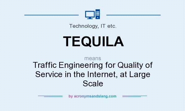 What does TEQUILA mean? It stands for Traffic Engineering for Quality of Service in the Internet, at Large Scale