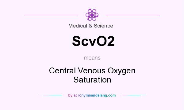 What does ScvO2 mean? It stands for Central Venous Oxygen Saturation
