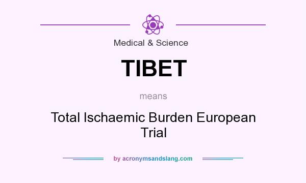 What does TIBET mean? It stands for Total Ischaemic Burden European Trial
