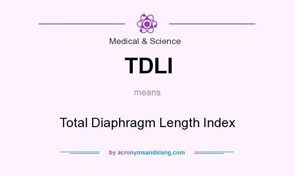 What does TDLI mean? It stands for Total Diaphragm Length Index