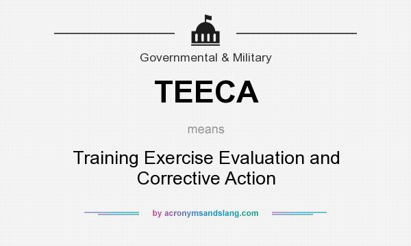 What does TEECA mean? It stands for Training Exercise Evaluation and Corrective Action