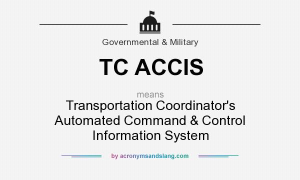 What does TC ACCIS mean? It stands for Transportation Coordinator`s Automated Command & Control Information System