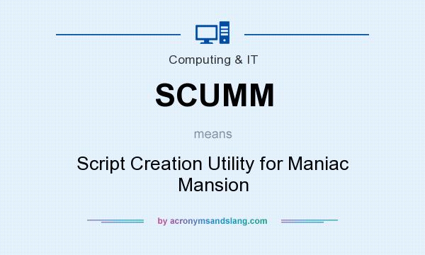 What does SCUMM mean? It stands for Script Creation Utility for Maniac Mansion