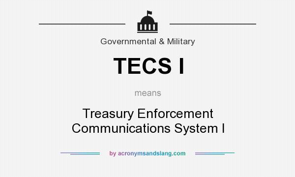 What does TECS I mean? It stands for Treasury Enforcement Communications System I