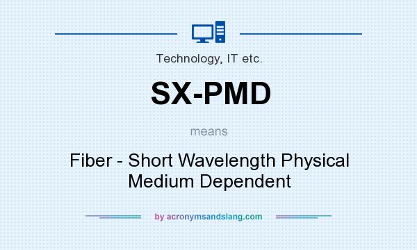 What does SX-PMD mean? It stands for Fiber - Short Wavelength Physical Medium Dependent