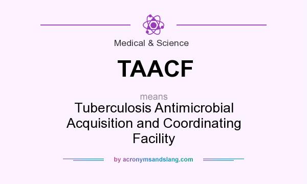 What does TAACF mean? It stands for Tuberculosis Antimicrobial Acquisition and Coordinating Facility