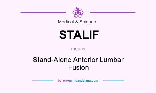 What does STALIF mean? It stands for Stand-Alone Anterior Lumbar Fusion