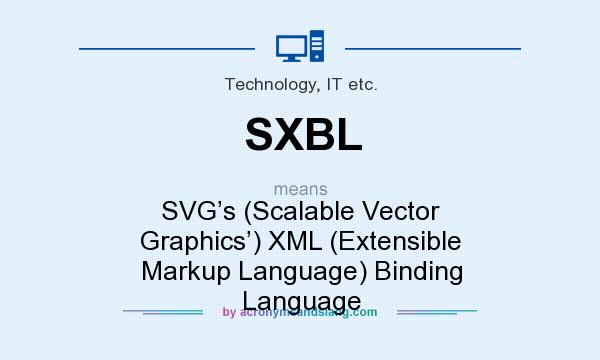 What does SXBL mean? It stands for SVG’s (Scalable Vector Graphics’) XML (Extensible Markup Language) Binding Language
