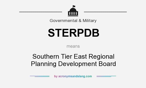 What does STERPDB mean? It stands for Southern Tier East Regional Planning Development Board