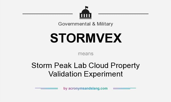 What does STORMVEX mean? It stands for Storm Peak Lab Cloud Property Validation Experiment