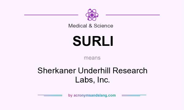 What does SURLI mean? It stands for Sherkaner Underhill Research Labs, Inc.