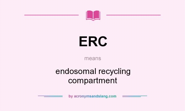 What does ERC mean? It stands for endosomal recycling compartment