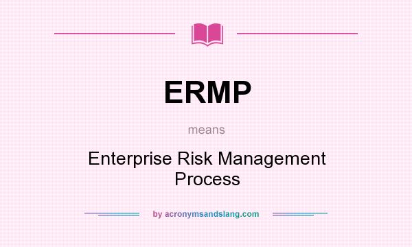 What does ERMP mean? It stands for Enterprise Risk Management Process