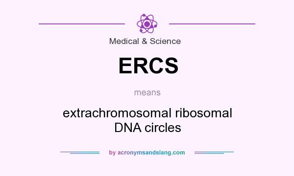 What does ERCS mean? It stands for extrachromosomal ribosomal DNA circles