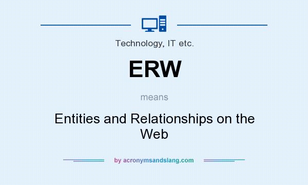 What does ERW mean? It stands for Entities and Relationships on the Web