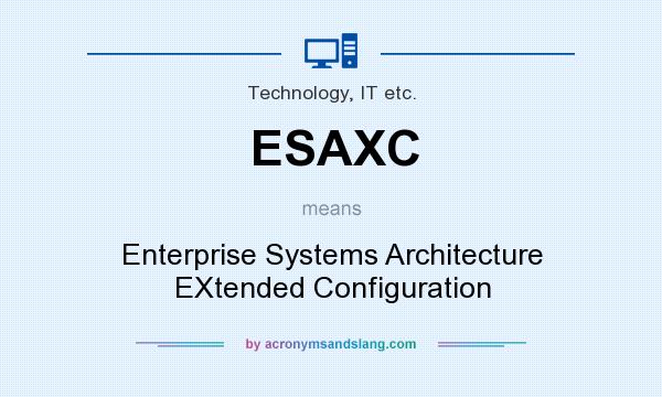 What does ESAXC mean? It stands for Enterprise Systems Architecture EXtended Configuration