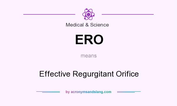 What does ERO mean? It stands for Effective Regurgitant Orifice