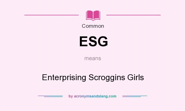 What does ESG mean? It stands for Enterprising Scroggins Girls