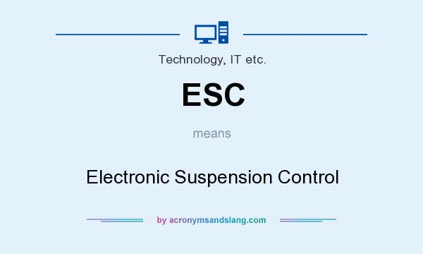What does ESC mean? It stands for Electronic Suspension Control